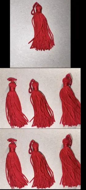 73806-red M&j Trimming 7x Red Chainette Tassel 3 Inch Tassels Lot Of 7 Holiday Trim Seven New