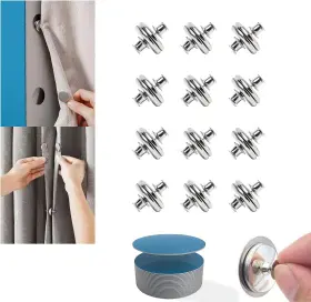 M Lapis 725086614636 24pcs Premium Curtain Magnet Clips 0.6 Inch W X 0.8 L Silver