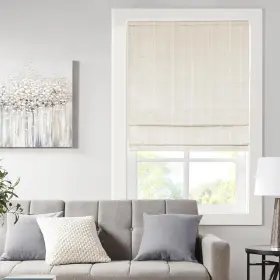 Mp40-6549 Madison Park Galen Cordless Fabric 33 Inch W X 64 H Basketweave Ivory