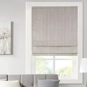 Mp40-7326 Madison Park Galen Cordless Roman Shade 39 Inch W X 64 H Basketweave Sheen Taupe