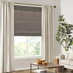 Mp40-7805 Madison Park Eastfield 100% Bamboo Cordless Roman 29 Inch W X 64 H Grey Ash