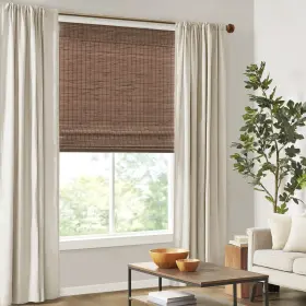 Mp40-7810 Madison Park Eastfield 100% Bamboo Cordless Roman 29 Inch W X 64 H Teak