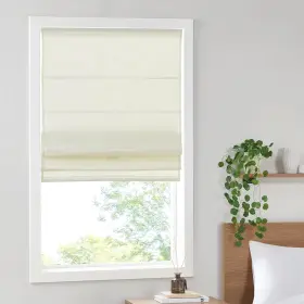 Mp40-7972 Madison Park Kyler Cordless Roman 35 Inch W X 64 H Linen Blend Ivory