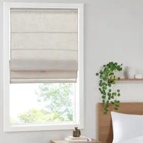 Mp40-7978 Madison Park Kyler Cordless Roman Shades - 27 Inch W X 64 H Linen Blend Natural