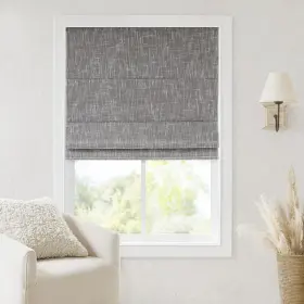 Mp40-8667 Madison Park Cordless Roman Shades 29 Inch W X 64 H Total Blackout - Grey Slub