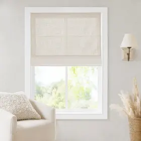 Mp40-9004 Madison Park Cordless Roman Shades 34 Inch W X 64 H Room Darkening - Linen Slub