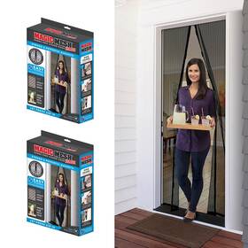 Magic Mesh 740275302705 Deluxe Black Magnetic Screen Door Heavy Duty Closure