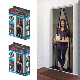Magic Mesh 740275302705 Deluxe Black Magnetic Screen Door Heavy Duty Closure