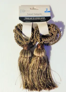 Mainstays 042437512527 Tassel Drapery Tie-backs 2-pack
