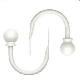 Ms12-014-011-05 Mainstays 2 -pack Decorative Ball Curtain Holdback/offwhite Finish With Hardware