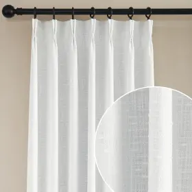 Mc05 Maison Colette 791727389720 Pinch Pleat Back Tab Luxurious Extra Long Semi Sheer Curtain For Living Room