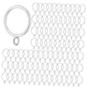 Maitys 850061264367 Metal Curtain Rings With Eyelet Inner Diameter 100 Silver