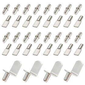 Manshu Ms-2005062340 60 Pieces Shelf Bracket Pegs Stainless Steel Pins Support Color Silver