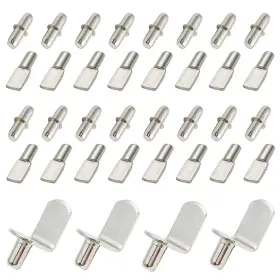 Ms-2005062340 Manshu 60 Pieces Shelf Bracket Pegs Stainless Steel Pins Support Color Silver