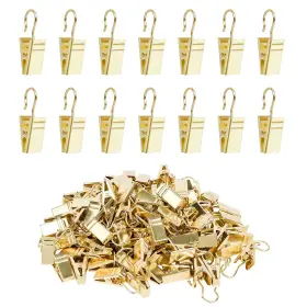 100400god Manysky Curtain Clips Hooks 100 Pack Stainless Iron Drapery For Hanging