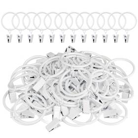 Manysky 100601wie Curtain Rings With Clips 44 Pack Metal Drapery Hooks Hanger
