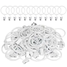 100601wie Manysky Curtain Rings With Clips 44 Pack Metal Drapery Hooks Hanger