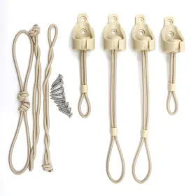 Maoeryan 746787105872 Roller Shade Tie Downs Curtains Back With Holder Receivers Wall Mount Bun