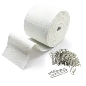 Mj01-fba-a0219901-3x1wt Marcobrothers Marcoborthers 2.8 Inch Length 6 Yards White Curtain Heading Deep Pinch Pleat