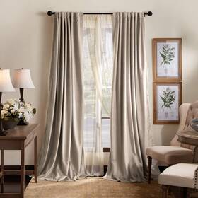 Martha Stewart 1q20120gle Lucca Velvet Blackout Back Tab Window Curtain Panel Pair 84 Inch