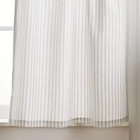 1-valance Martha Stewart 646998698753 Ticking Stripe 3-piece Curtain Tier And Grey 2-36 Inch
