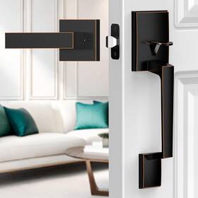 Maxecurity B0dc5fwnvp Bronze Door Handle Reversible Lever Modern Entry For