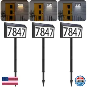 B0cw9nbvwc Maxvolador 3-pack Solar Powered Address Sign House Numbers Waterproof 3-color
