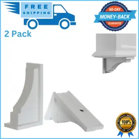 Mayne 696534881422 Inc Fairfield Decorative Brackets 2-pack White
