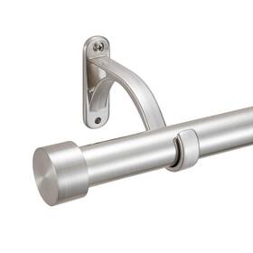 Mayrhyme 791548254856 1-inch Diameter Curtain Rod Adjustable Set 48-86 Inch Satin Nickel