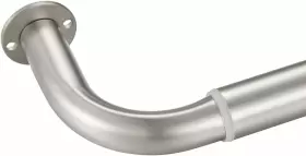 Mayrhyme 791548255198 Room Darkening Curtain Rod Wrap Around Design 48-84 Inch Satin Nickel