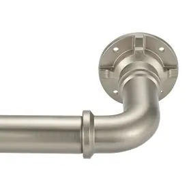 Mayrhyme 791711703921 Wrap Around Industrial Blackout Curtain Rod - Adjustable 1 Inch Room Divider
