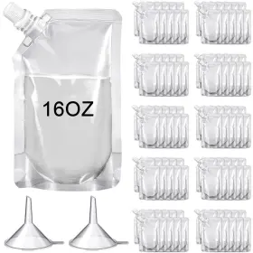 L0-meanplan-48795 Meanplan 100 Pcs Plastic Pouches Bulk Reusable Squeeze Clear