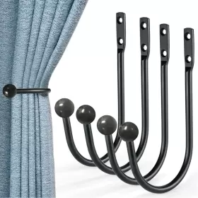 Meetart 313057285253 4 Pack Decorative Curtain Tiebacks Vintage Rustic Style With Screws Black New