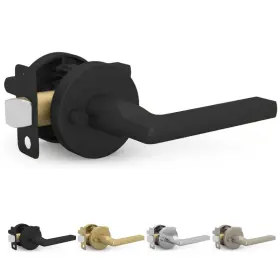 B0cgv8gcg5 Mega Handles Ralph Privacy Door Handle - 1 Pack Reversible Interior Black