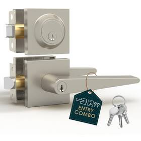 Mega Handles B0d3v1hfn9 Schein Entry Door Handle Deadbolt Lock - 1 Pack Reversible Heavy