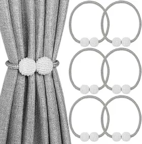 Melaluxe 445036367308 6 Pack Magnetic Curtain Tiebacks Decorative Holdbacks For Wind Melaluxe 445036367308 6 Pack Magnetic Curtain Tiebacks Decorative Holdbacks For Wind