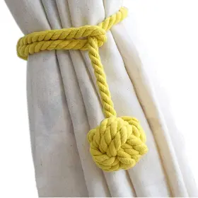Melaluxe 714424543714 4 Pack Curtain Tiebacks - Heavy Duty Rope Tieback Handmade R