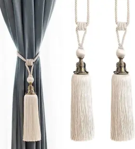 Melodieux 313114092060 Decorative Curtain Tiebacks Antique Tassels Holdbacks Home Office Win