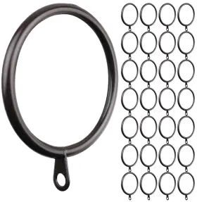 Meriville 600736117388 28 Pcs Oil-rubbed Bronze 2-inch Inner Diameter Metal Curtain Rings With Eyelets