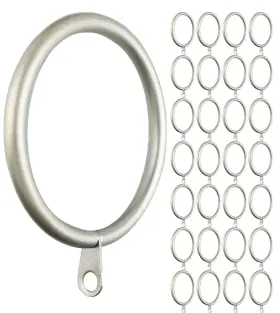 Meriville 600736117944 28 Pcs 1.5-inch Inner Diameter Metal Curtain Rings With Eyelets Fits Up To 1