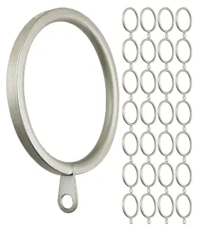 Meriville 600736118002 28 Pcs 2-inch Inner Diameter Metal Flat Curtain Rings With Eyelets Set Of