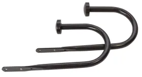 Meriville 600736118286 Of 2 Decorative Oil Rubbed Bronze End Cap Window Curtain Holdbacks For Draperies
