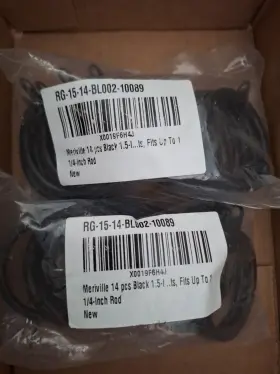 Rg-15-14-bl002-10089 Meriville Black Metal Curtain Rings With Eyelets Fits Up To 1-1/4 Inch Rod 2- Packs Of 14 28