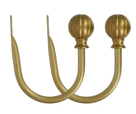Tb-rg004-10901 Meriville Set Of 2 Decorative Fluted Ball End Window Curtain Holdbacks For Draperies Royal