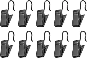Metallixity 711181264197 Curtain Clips With S Hooks 0.7 Inch 20pcs Metal Drapery Clamps H