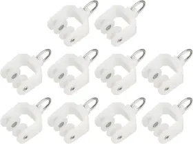 Mtf220727xt0141 Metallixity Curtain Track Rollers 9mm/0.35 Inch 30pcs Plastic Twin White