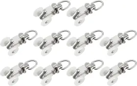 Mtf220727xt0155 Metallixity Curtain Track Rollers 10.5mm/0.41 Inch 10pcs Plastic Twin Wheeled