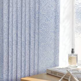 Metro Parlor Slqwgm-52x84blue Light Blue Floral Jacquard Blackout Curtains 84 Inches Long For