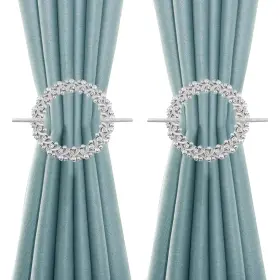 Hjdz20221537 Mewutal 2 Pack Silver Curtain Tiebacks Round Holdbacks Plastic Clips