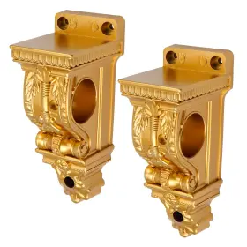 Hjdz20221668 Mewutal 2pcs Drapery Sconce Gold Curtain Rod Holder Plastic Bracket With